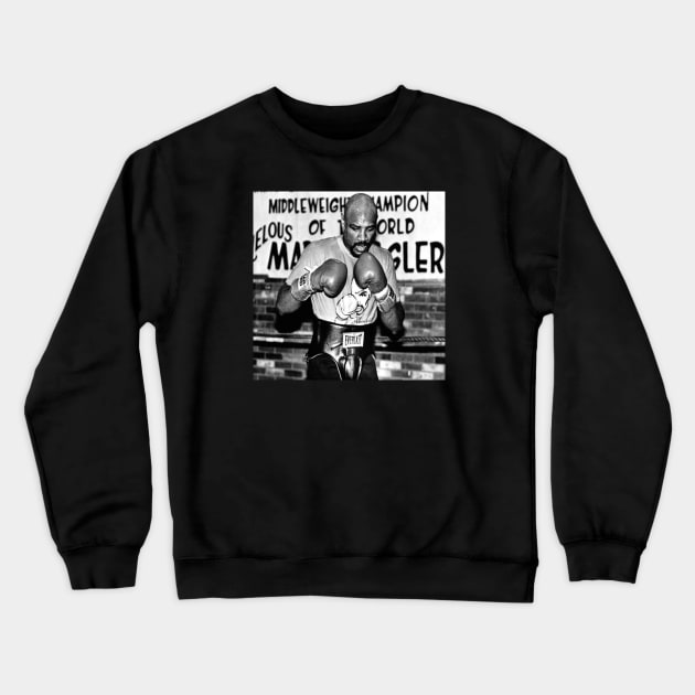 Marvin Hagler Fight Crewneck Sweatshirt by Vamp Pattern